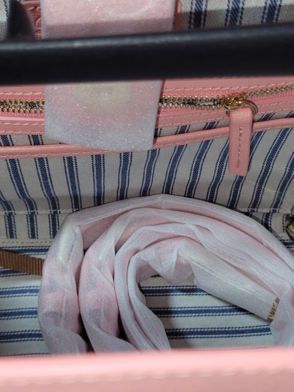 Dooney & Bourke  Pink (Bubble Gum) Saffiano Leather Satchel  [Item #HL13] - Picture 13 of 16